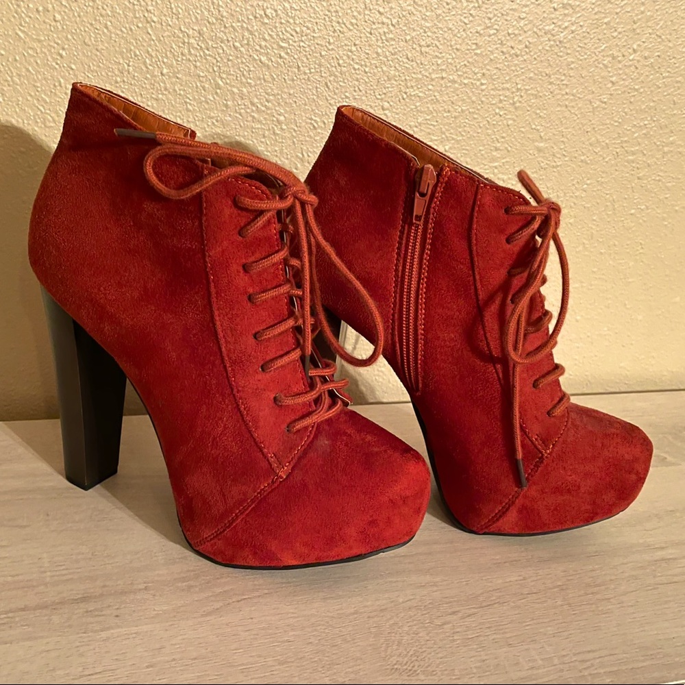 Burnt orange platform Char Russe Boots